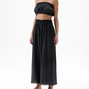 Simpuna Linen Black Palazzo Pants